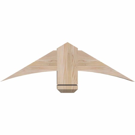 Ekena Millwork Bellingham Smooth Timber Gable Bracket, Douglas Fir, 36"W x 10"H x 5 1/2"D x 5 1/2"F, 7/12 Pitch GBW036X10X0606BEL00SDF